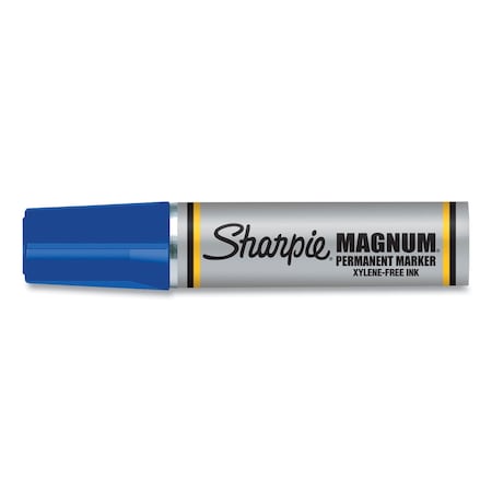 Sharpie Magnum Permanent Marker, Broad Chisel Tip, Blue 44003
